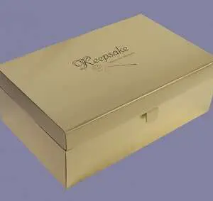 Gold wedding dress torage chest