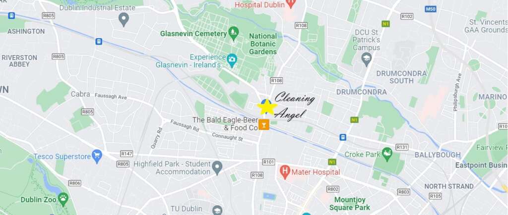 Cleaning Angel Glasnevin map