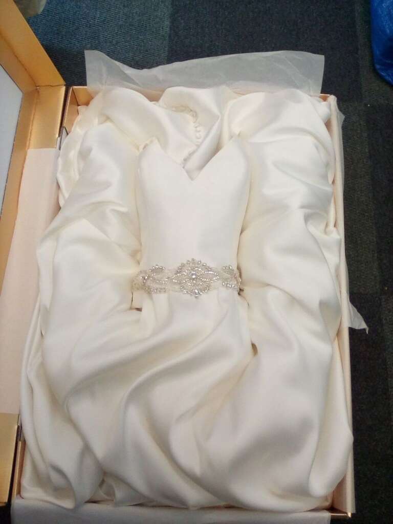 Gold Boxed Wedding Dress